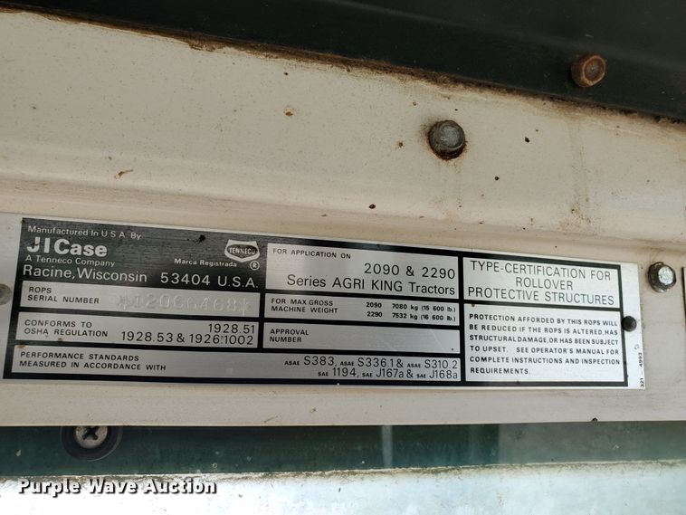 image for item DF7552 1983 Case 2090  tractor