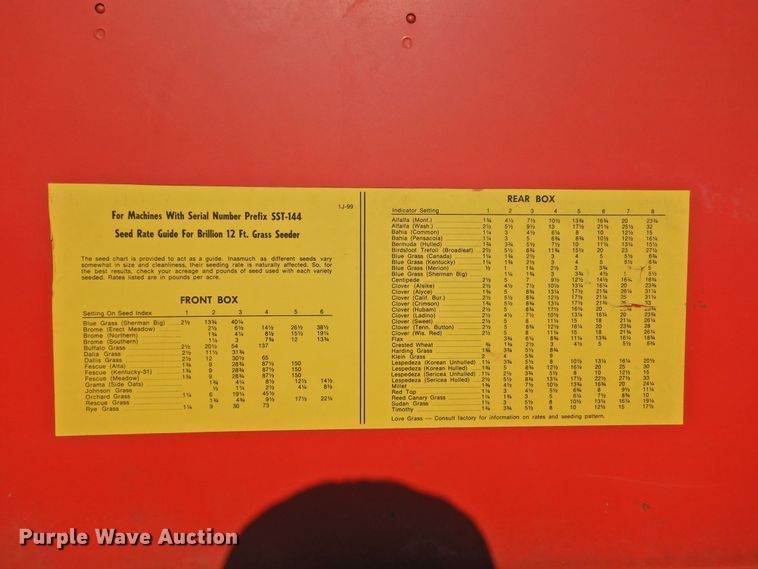 image for item DG1451 Brillion SST-144 no-till seeder