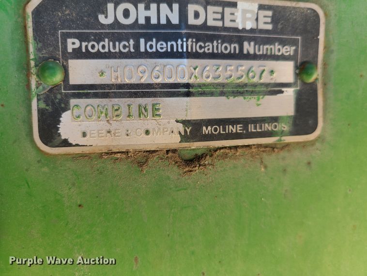 image for item EL9979 John Deere 9600 combine