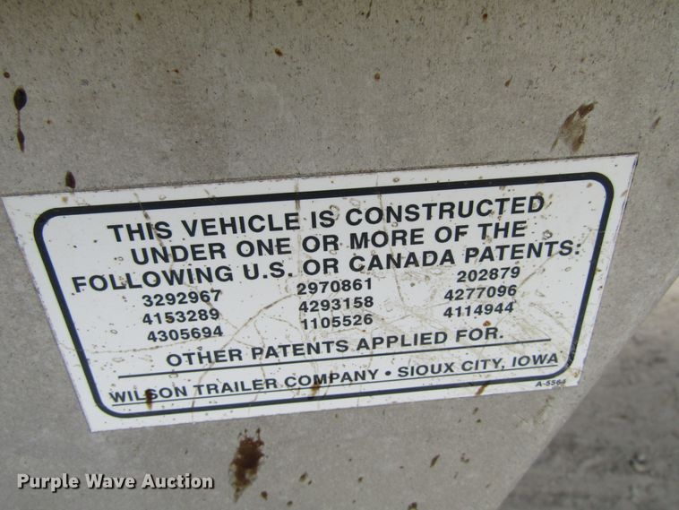 image for item GQ9082 2007 Wilson DWBT-600 live bottom trailer