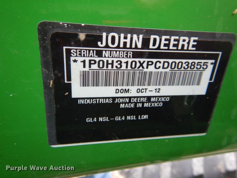 image for item GV9198 2013 John Deere 6115D  MFWD tractor