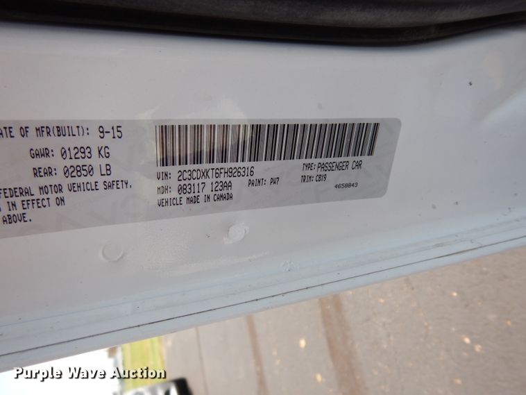 image for item DJ4364 2015 Dodge Charger Police