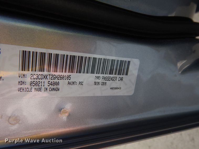 image for item DJ4372 2016 Dodge Charger Police