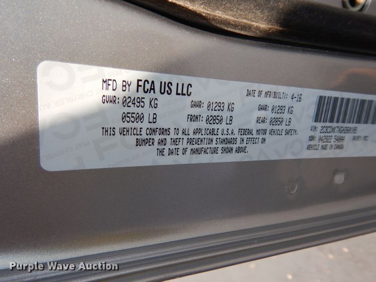 image for item DJ4377 2016 Dodge Charger Police