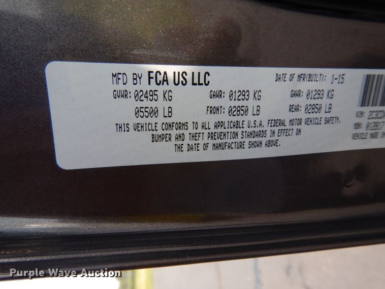 image for item DJ4380 2015 Dodge Charger Police