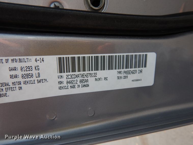 image for item DJ4389 2014 Dodge Charger Police