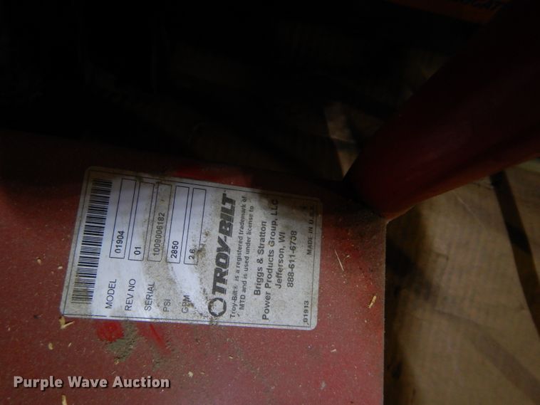 image for item HY9537 Troy-Bilt 01904 pressure washer