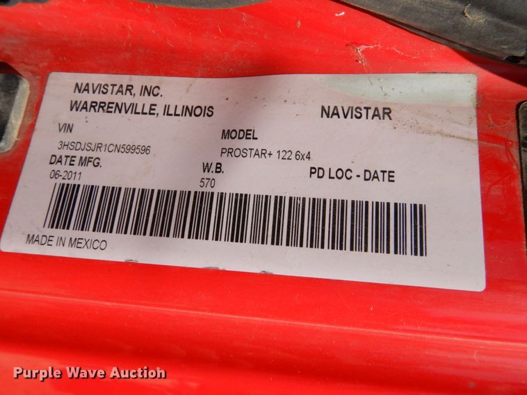 image for item DH6605 2012 International ProStar Plus 122  semi truck