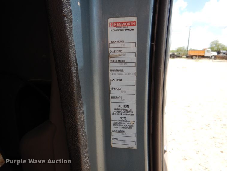 image for item DJ0750 2012 Kenworth T700  semi truck