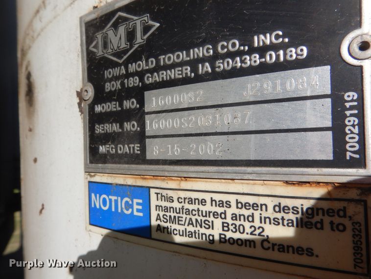 image for item FT9021 2004 Mack Granite  crane truck