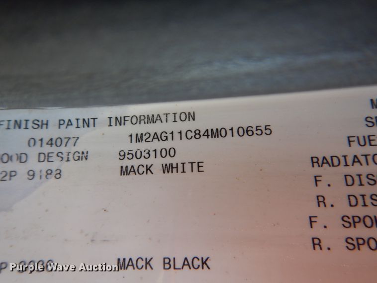 image for item FT9021 2004 Mack Granite  crane truck