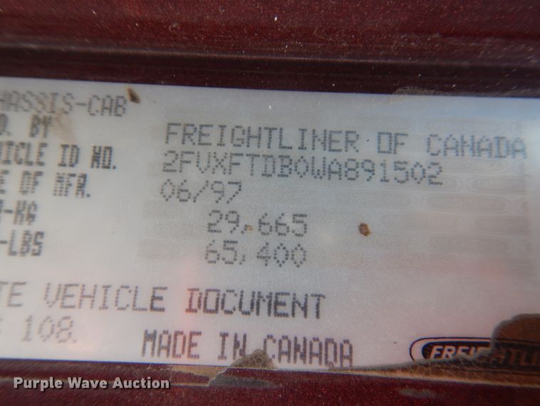image for item FT9023 1998 Freightliner FLD  hook lift truck
