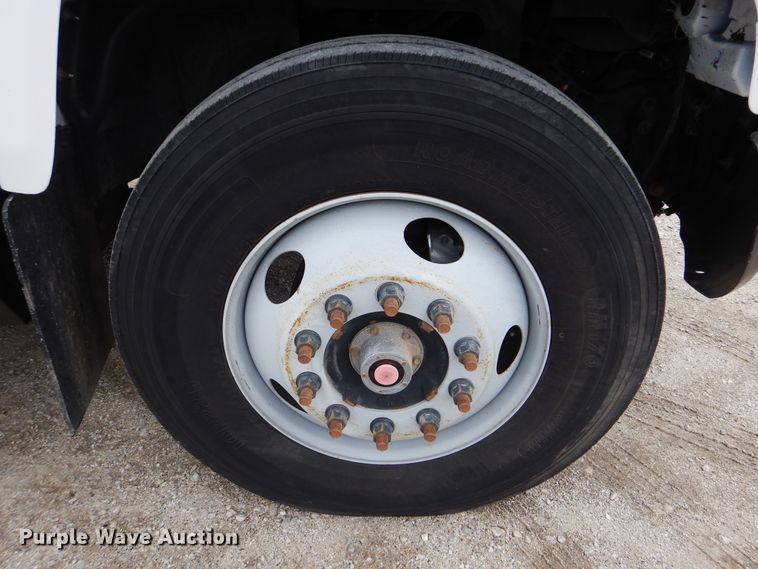 image for item GM9106 2004 GMC C7500  Crew Cab flat dump bed truck