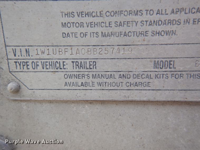 image for item GV9206 2011 Wilson DWH-551 double hopper bottom grain trailer