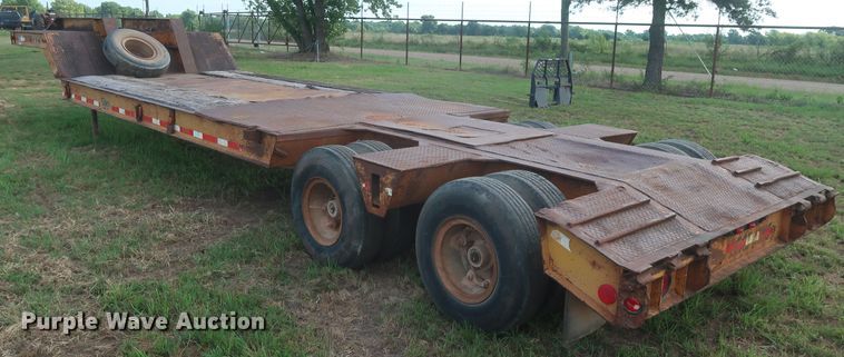 image for item HT9646 1973 Load King CS252 drop deck equipment trailer