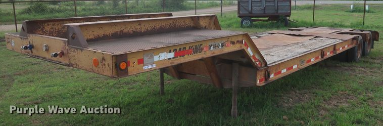image for item HT9646 1973 Load King CS252 drop deck equipment trailer