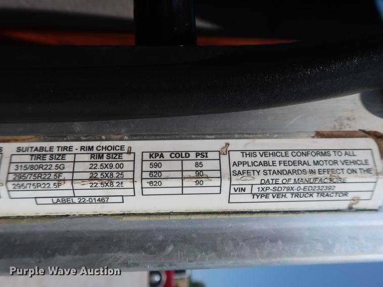 image for item HT9658 2014 Peterbilt 365  semi truck