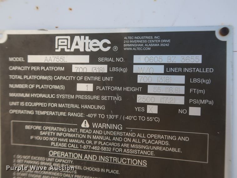 image for item HT9662 2006 International 7300  bucket truck