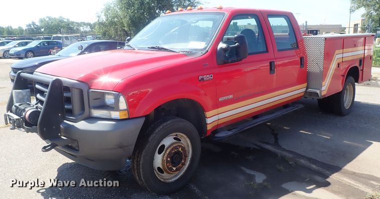 image for item DC1440 2004 Ford F550  Crew Cab utility truck