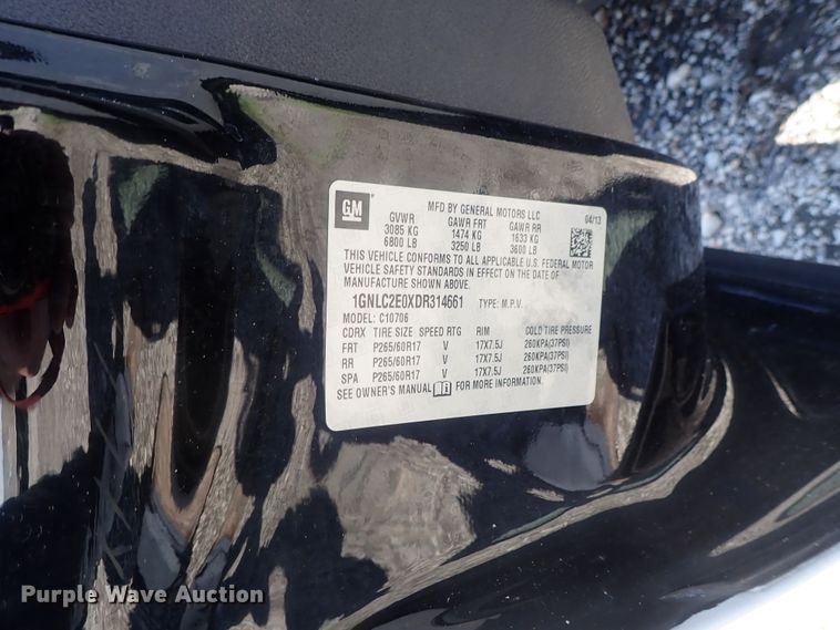 image for item DC1444 2013 Chevrolet Tahoe Police  SUV