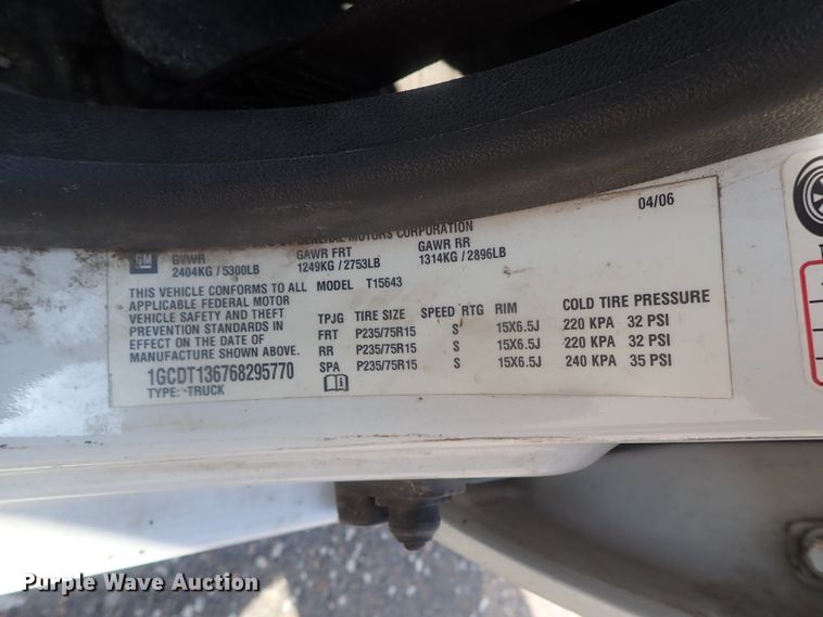 image for item DI4505 2006 Chevrolet Colorado  Crew Cab pickup truck