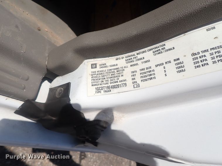 image for item DI4508 2008 Chevrolet Colorado  Ext. Cab pickup truck