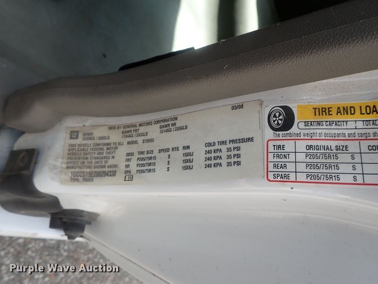 image for item DI4549 2008 Chevrolet Colorado  Ext. Cab pickup truck