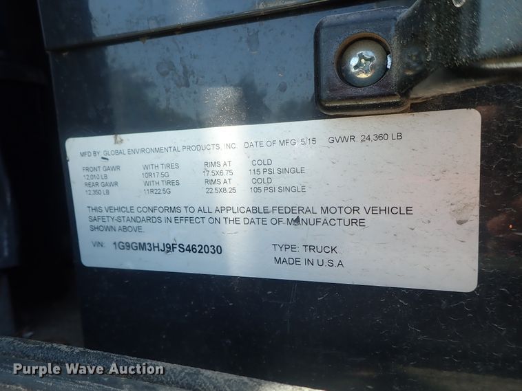 image for item DI4567 2015 Global M3  street sweeper