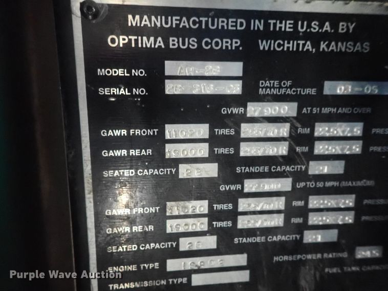 image for item DI4587 2005 Optima AH-28 trolley