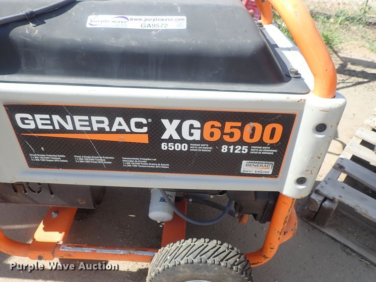 image for item GA9572 Generac XG6500 generator