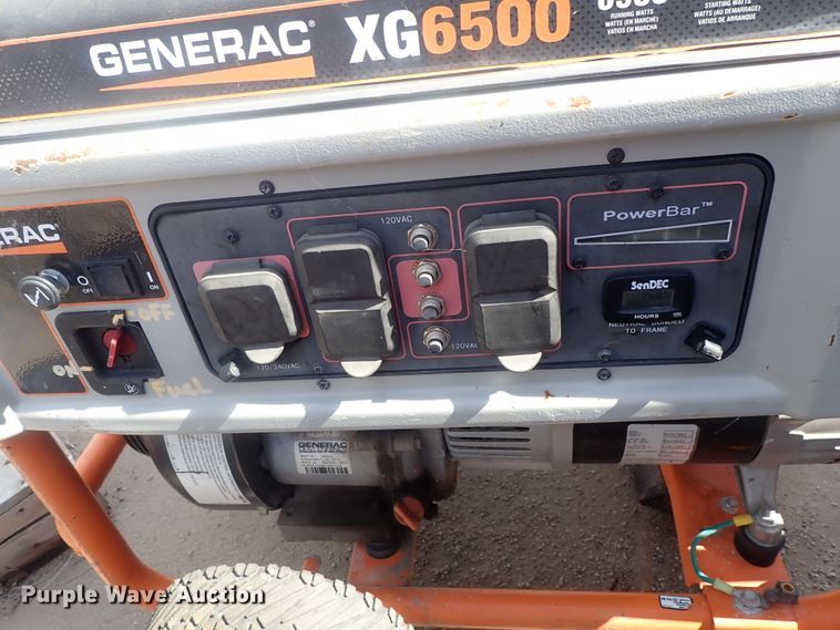 image for item GA9572 Generac XG6500 generator