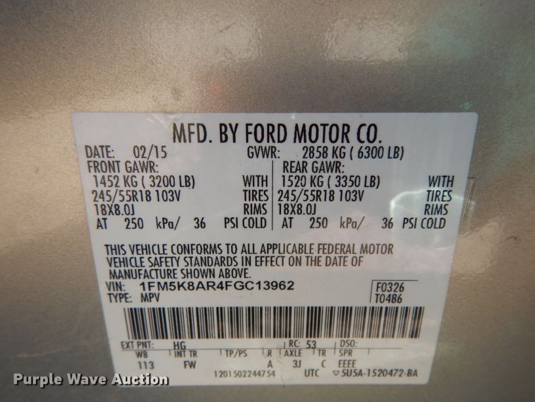 image for item DG6952 2015 Ford Explorer Police Interceptor  SUV