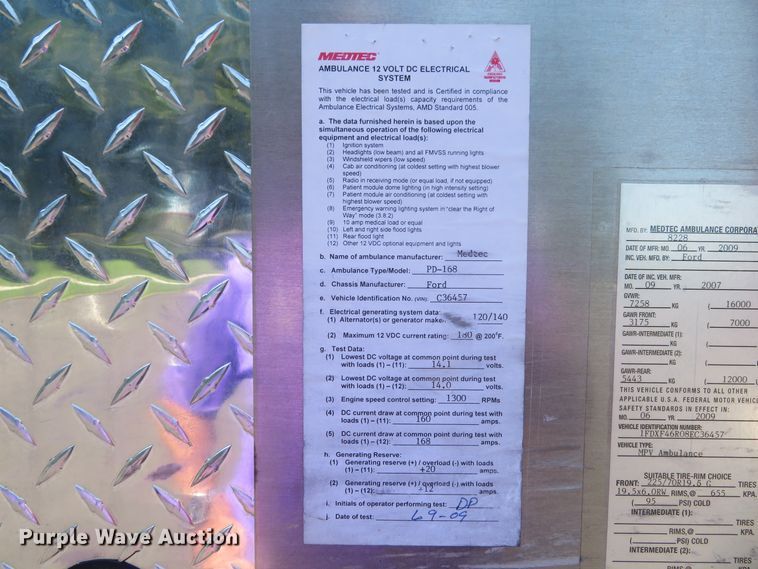 image for item DH1128 2008 Ford F450 Super Duty XLT  ambulance