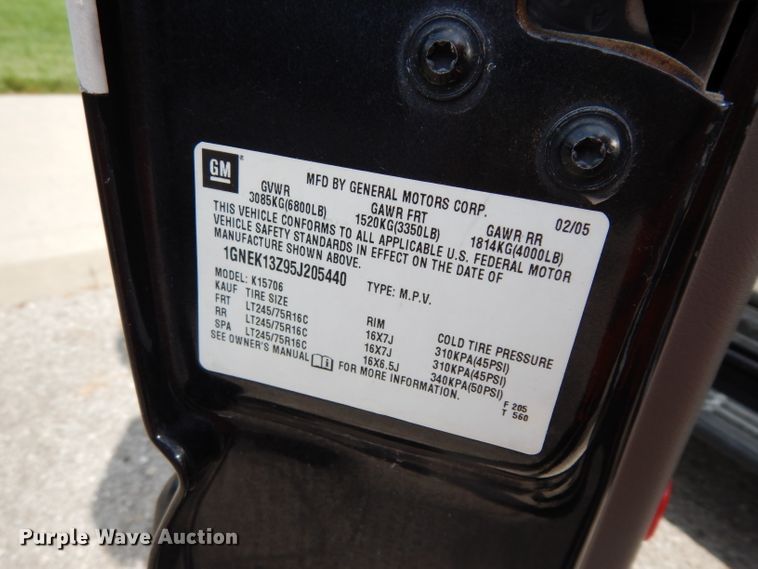 image for item DJ4363 2005 Chevrolet Tahoe  SUV