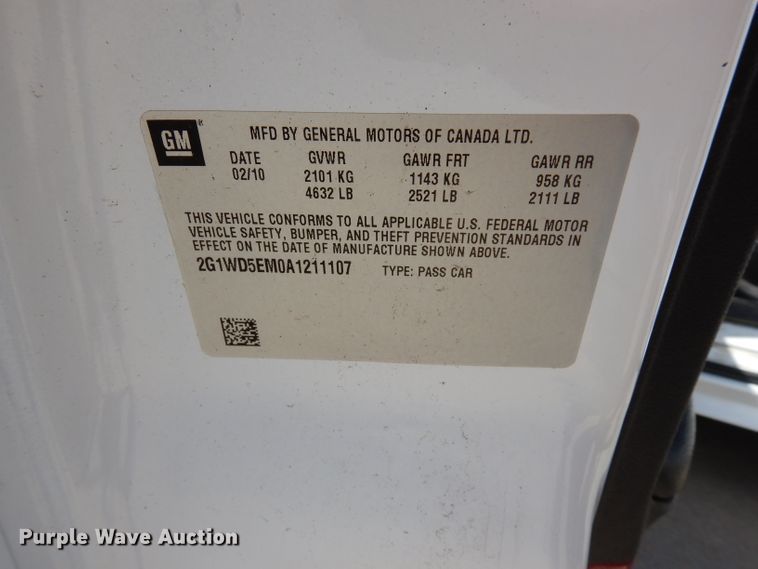 image for item DJ4366 2010 Chevrolet Impala Police Cruiser