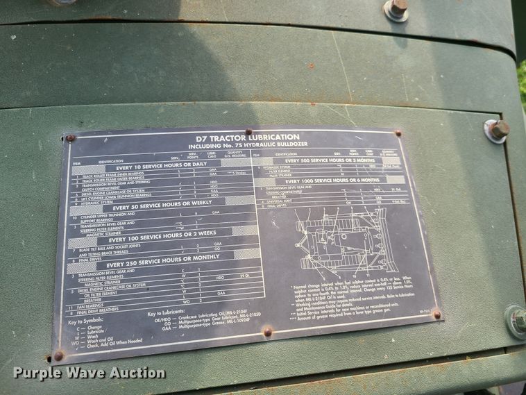 image for item EZ9129 1970 Caterpillar D7F  dozer