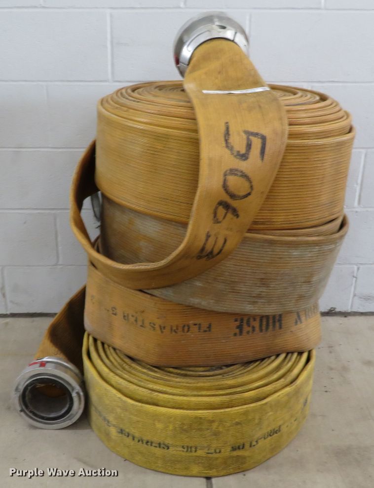 image for item GI9189 (4) 100'L x 5" diameter fire hose