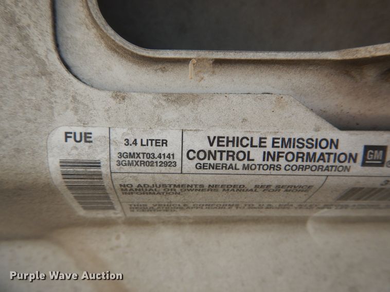 image for item GV9209 2003 Chevrolet Venture Z10 Cargo Extended  handicap accessible van