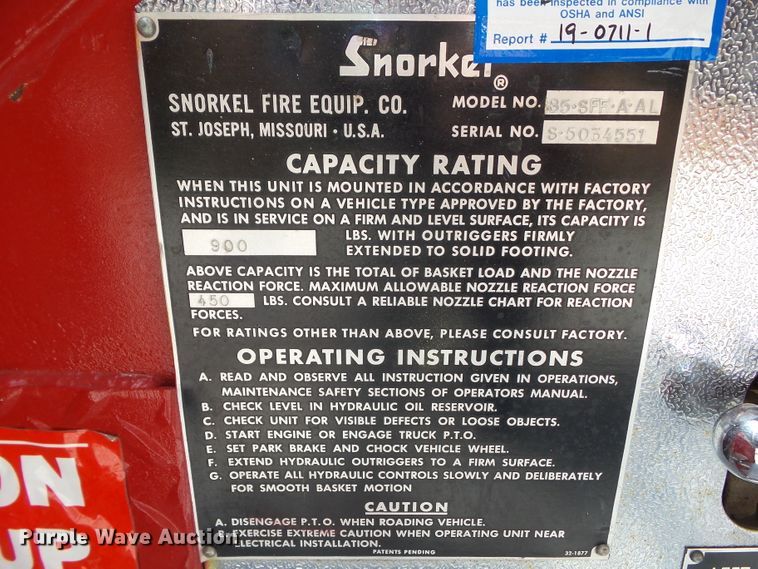 image for item GX9122 1974 International Snokel  ladder fire truck