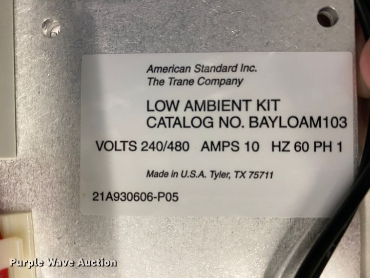 image for item HA9559 Approximately 3 American Standard HVAC low ambient head pressure kits