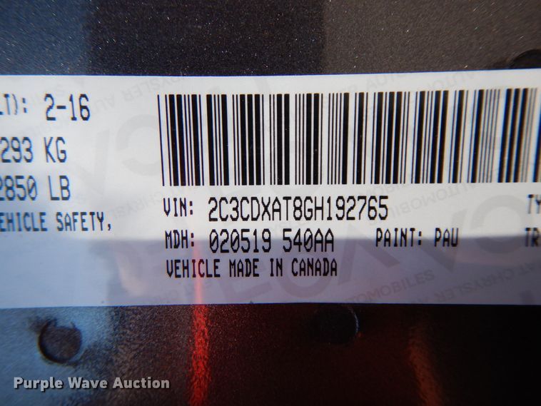 image for item HJ9533 2016 Dodge Charger Police