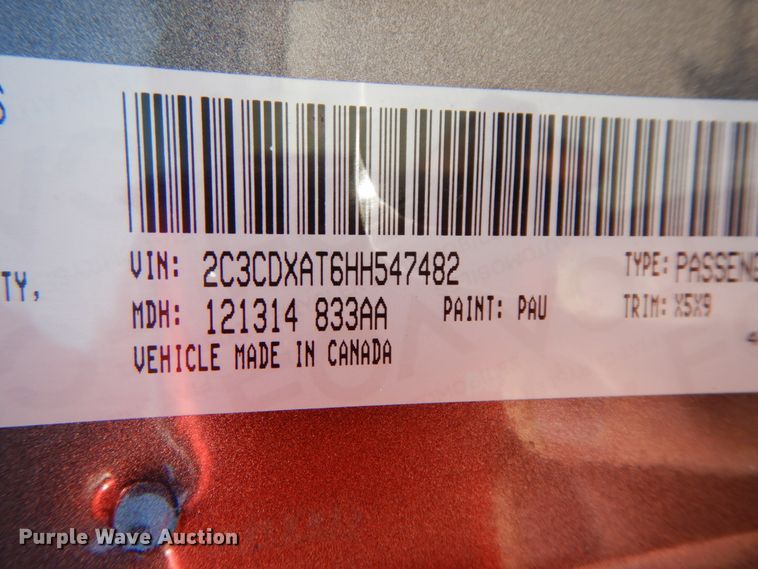 image for item HJ9534 2017 Dodge Charger Police