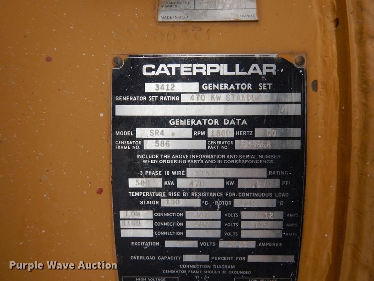 image for item HO9126 Caterpillar 3412  generator