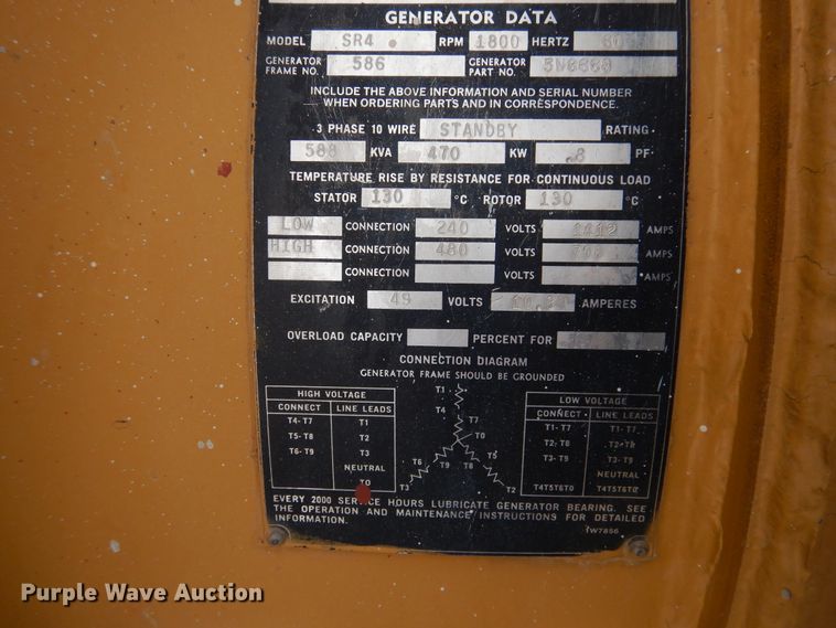 image for item HO9126 Caterpillar 3412  generator