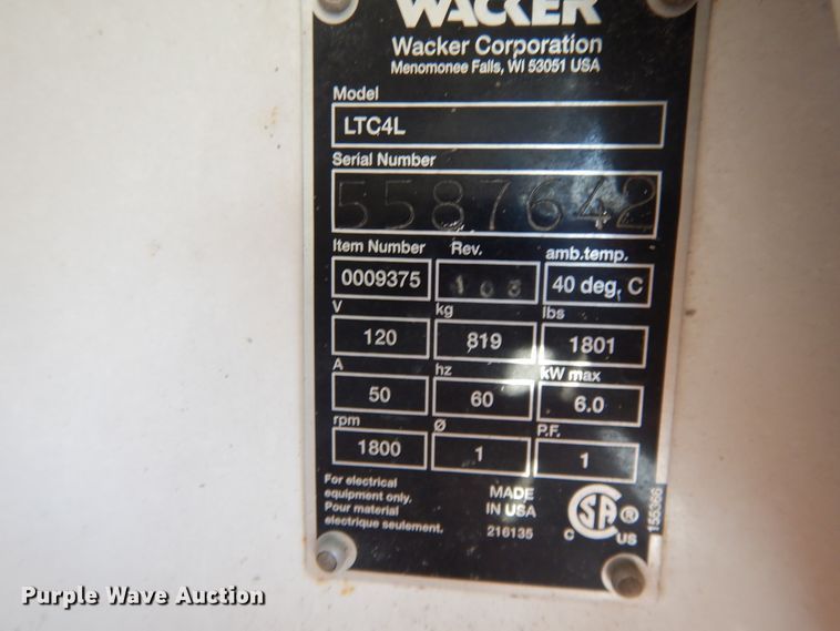 image for item DF5257 Wacker LTC4  light plant