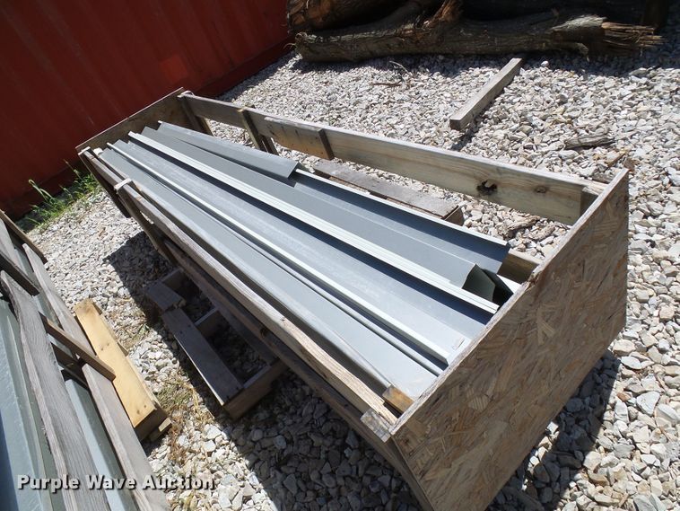 image for item DG2028 (13) crates of sheet metal and accessories