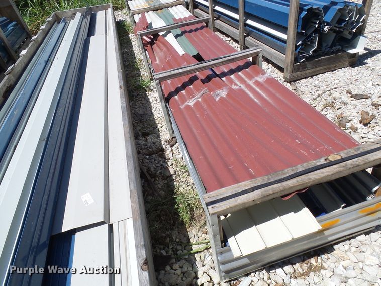 image for item DG2028 (13) crates of sheet metal and accessories