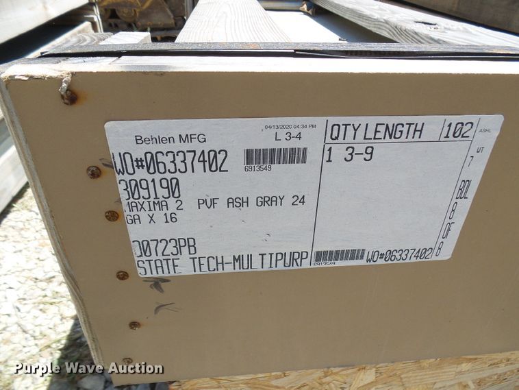 image for item DG2028 (13) crates of sheet metal and accessories
