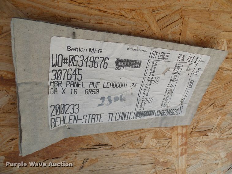 image for item DG2028 (13) crates of sheet metal and accessories