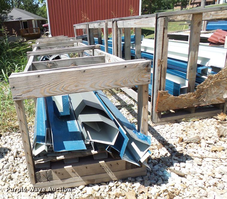 image for item DG2028 (13) crates of sheet metal and accessories